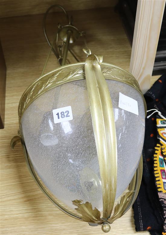A gilt metal light fitting
